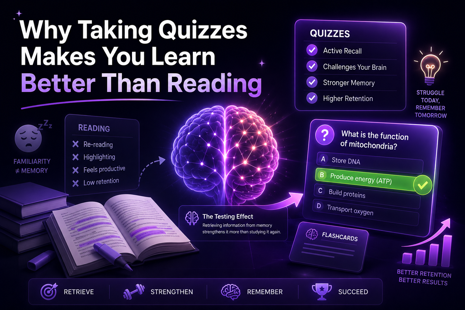 🎯 Why Taking Quizzes Makes You Learn Better Than Reading